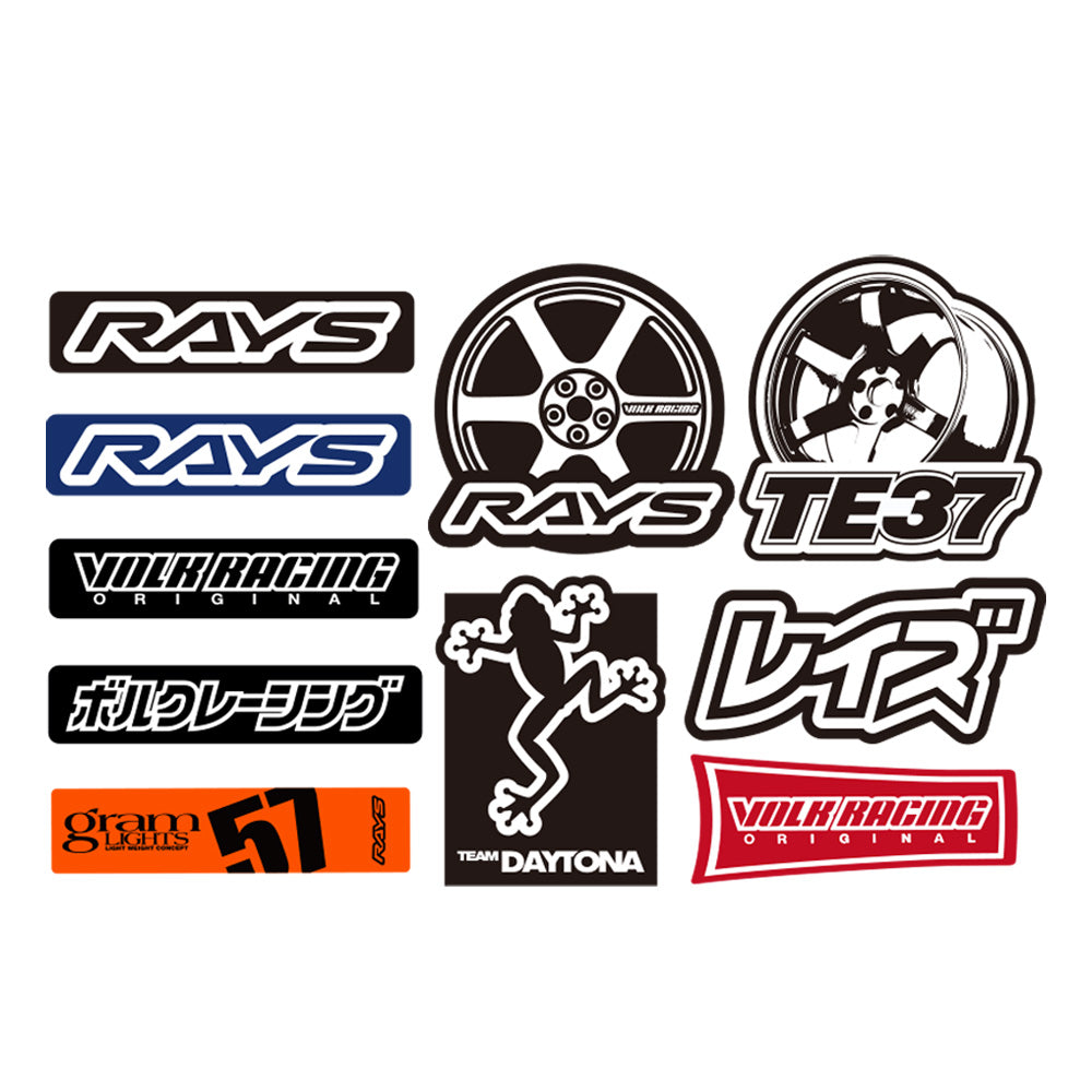 RAYS MIX STICKER 30MM 10PC SET