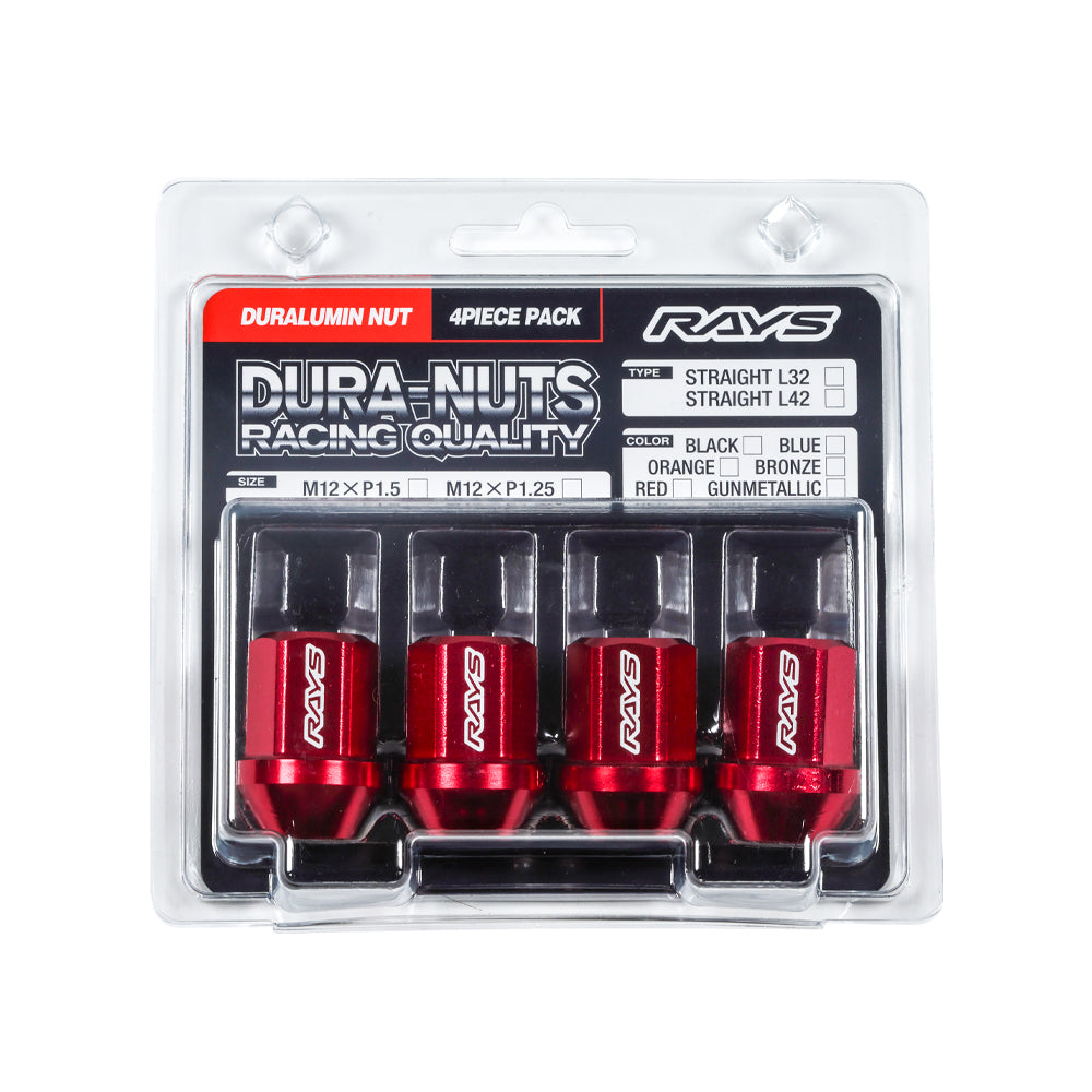 ジュラルミンロック＆ナットセット L32ストレートタイプ 4Pセット